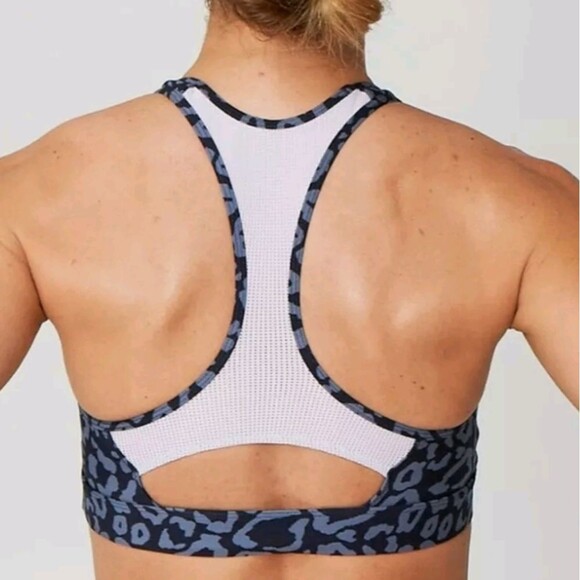 The Upside Leopard Print Racerback Sports Bra Women's Size 8 - Picture 2 of 7